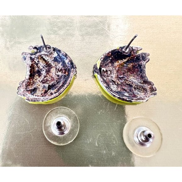 Vintage Fish Earrings Pierced Blowfish Tropical Islands Beach Vacation C… - Picture 12 of 12